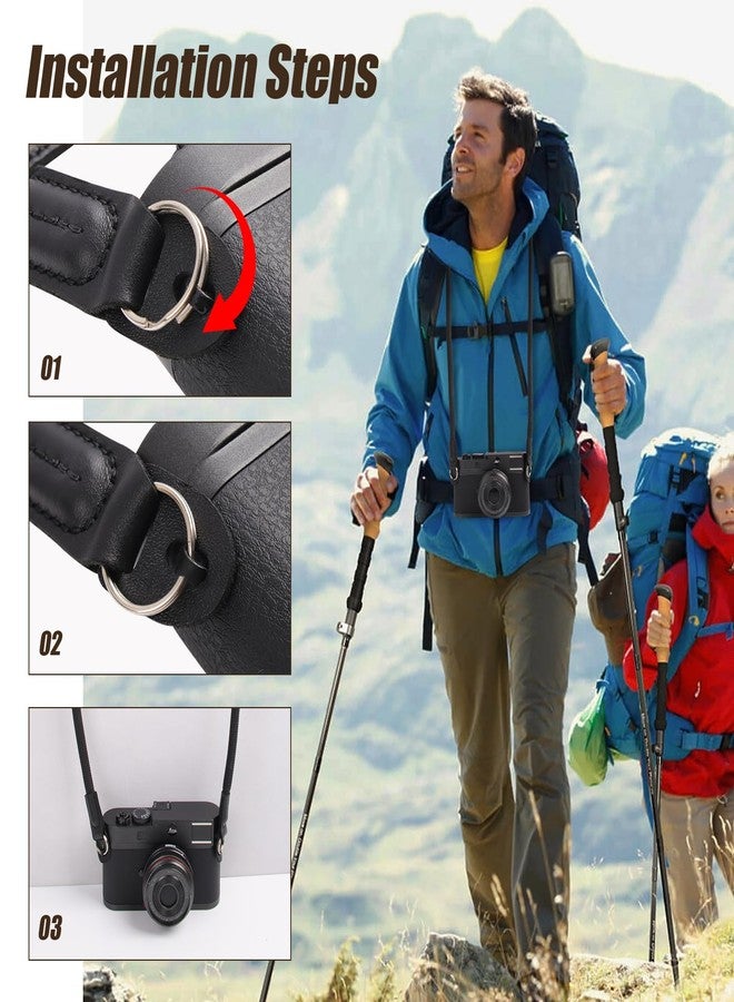 Arvok Camera Strap, 110cm Camera Strap with 40cm Wrist Straps, Climbing Camera Strap for Nikon Canon Sony Fuji Micro Single and DSLR (Black Round Rope) - Image 5