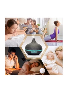 Generic SKY-TOUCH Essential Oil Diffuser, 550ml Oil Diffuser with 4 Timer, Aromatherapy Diffuser with Auto Shut-off Function, Cool Mist Humidifier BPA-Free for Bedroom Home (Dark Brown)  - Image 4