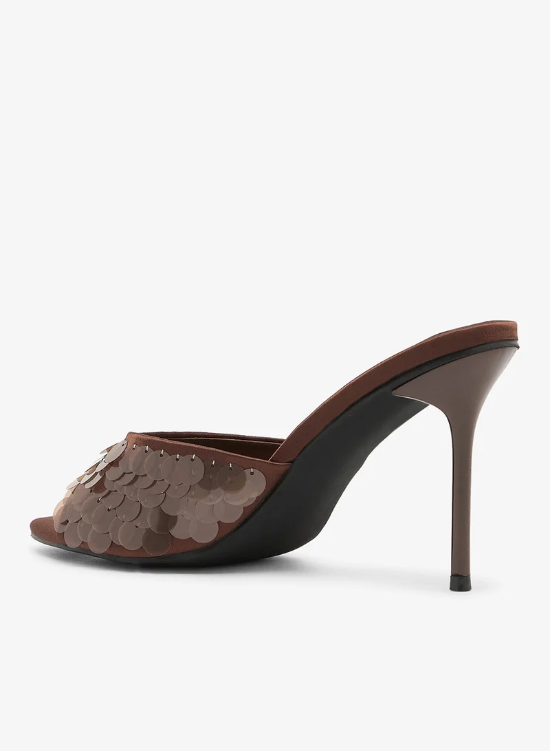 GLAMOROUS Heeled Sequins Sandals