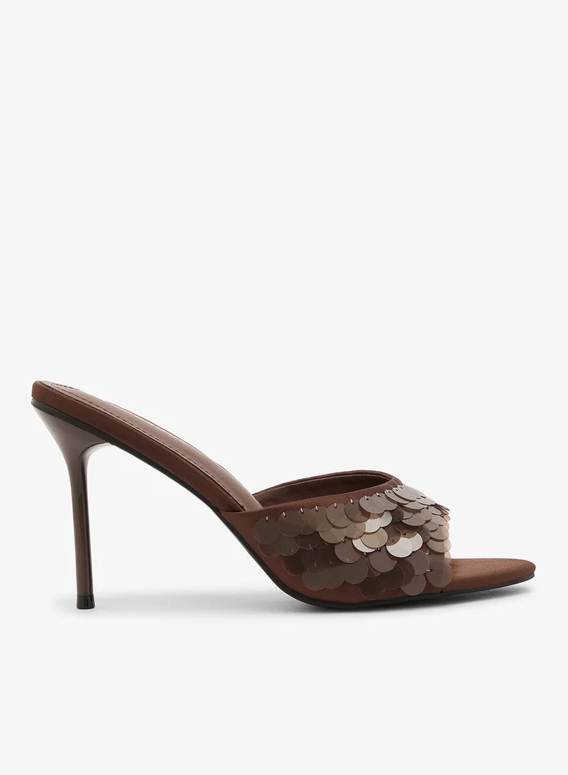 GLAMOROUS Heeled Sequins Sandals