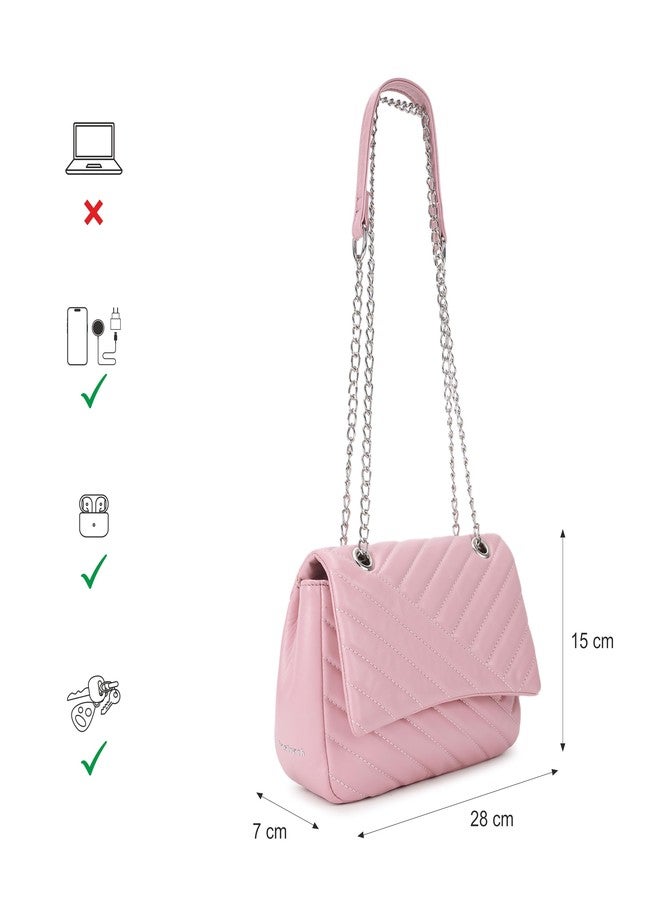 Fastrack Casual Sling Bag with Magnetic Button for Girls, Medium Size with Internal Zipper, Made with High-Quality Faux Leather, Versatile and Durable Design - Image 4