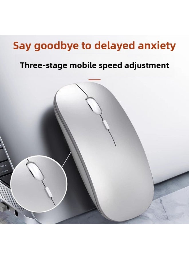 Notebook Wireless Mouse Universal Bluetooth Gaming Computer For Dell Lenovo For Huawei Rechargeable 2025 Other-Specification:Piano White-wireless Bluetooth Version [silent + Super Long Battery Life Charging Model] Free High-quality Mouse Pad