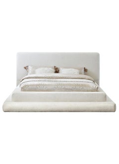 A to Z Furniture Devine Premium Bed 160x200cm Queen size Bed in Cream Color 