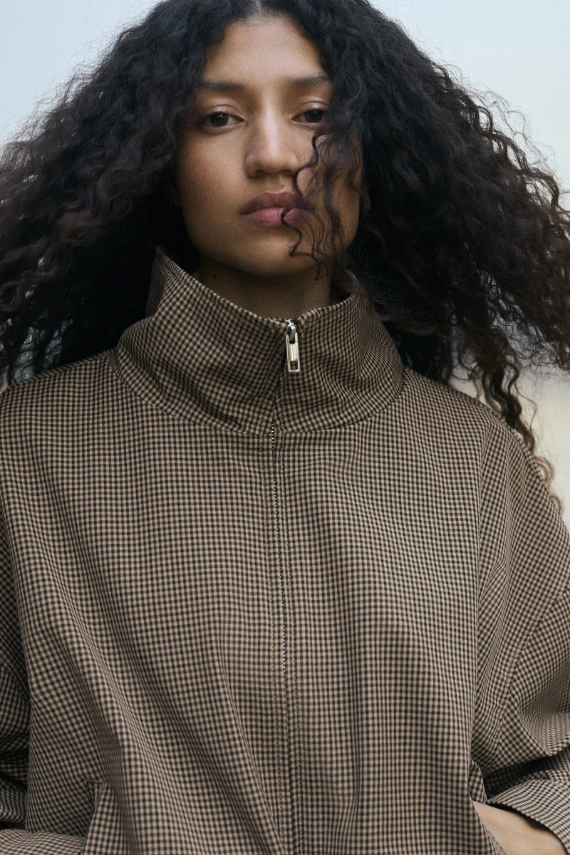 H&M  Oversized bubble-hem jacket for Women | Best Price UAE