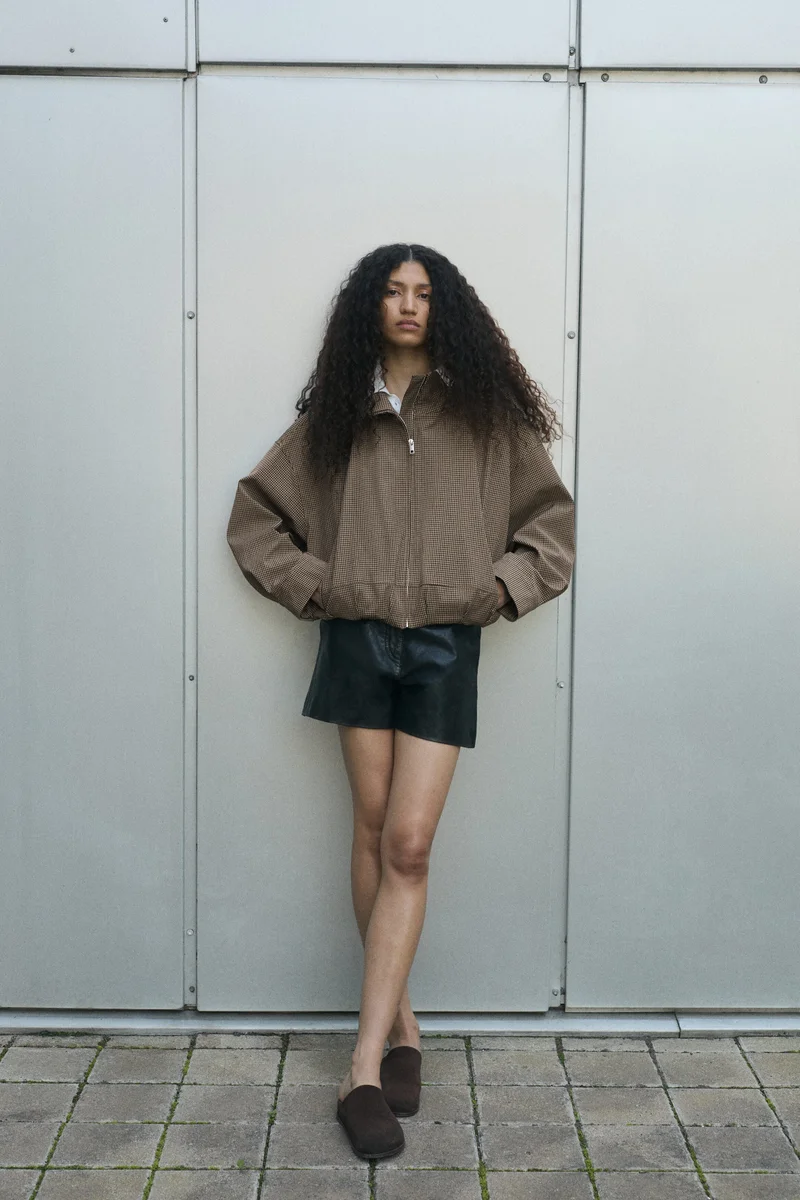 Oversized bubble-hem jacket
