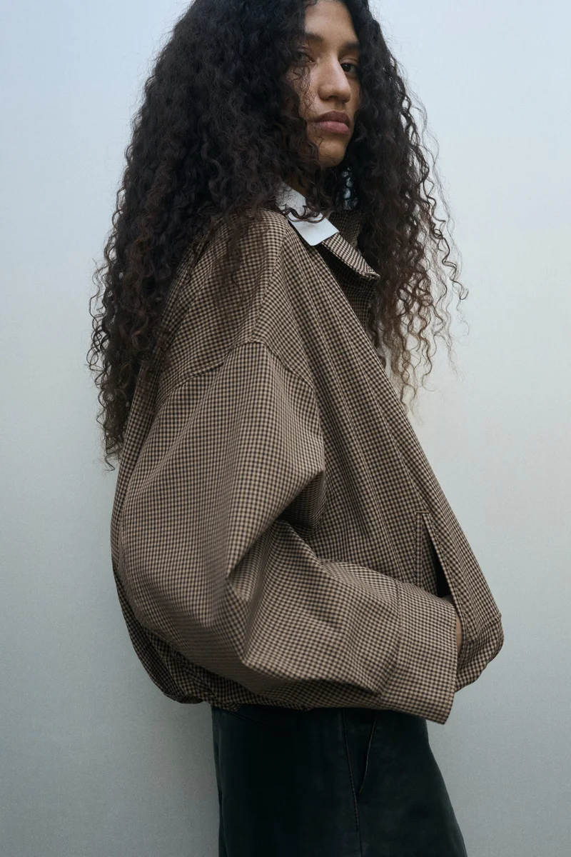 H&M  Oversized bubble-hem jacket for Women | Best Price UAE