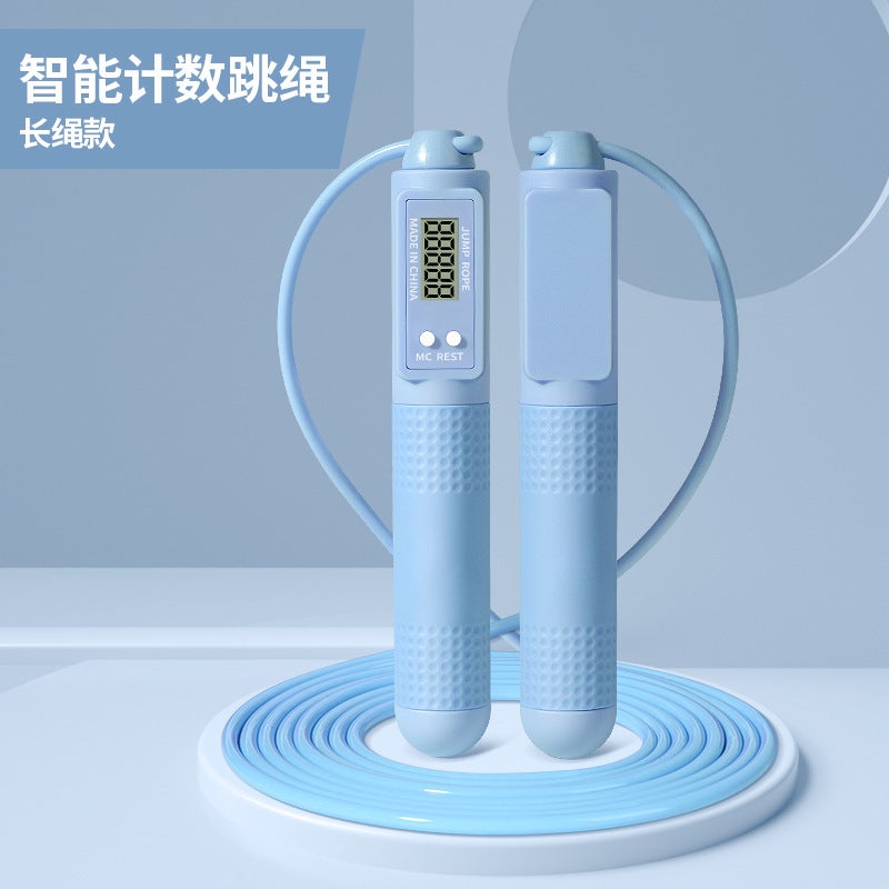 Generic Cordless rope skipping fitness weight loss exercise special gravity counting model weight bearing ball professional fat burner no girl rope Blue long rope 