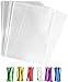Nobranded 50 pcs Clear 10 x 13 Flat Cello Cellophane Bags Poly Treat Bags 28 mils for Gift Wrapping Bakery Cookie Candies Toast Dessert Party Favors Packaging with Color Twist Ties - Image 1