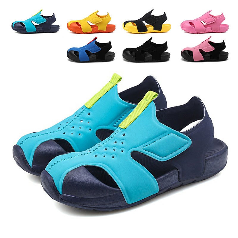 Summer Children'S Shoes For Boys And Girls, Breathable, Non-Slip, Lightweight Small Airplane Toe-Cap Sandals - Image 2