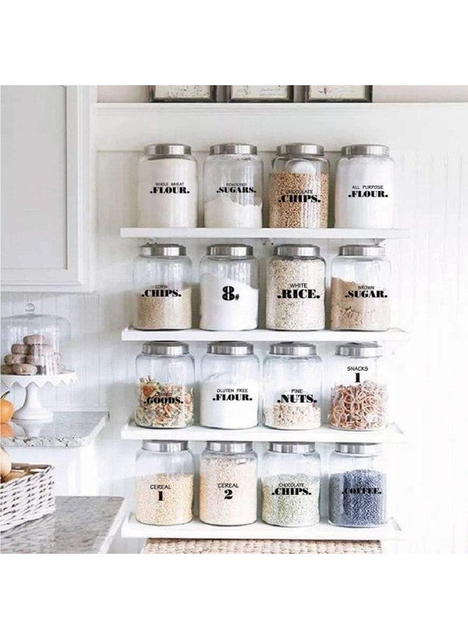 Premify 132 Kitchen Labels For Jars, Canisters, Boxes, Containers, Kitchen Storage & Organization Accessories, Pantry Kitchen Organizer, Spice Script Stickers, Pre-Printed Jar Labels  - Image 3