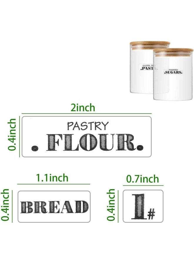 Premify 132 Kitchen Labels For Jars, Canisters, Boxes, Containers, Kitchen Storage & Organization Accessories, Pantry Kitchen Organizer, Spice Script Stickers, Pre-Printed Jar Labels  - Image 5