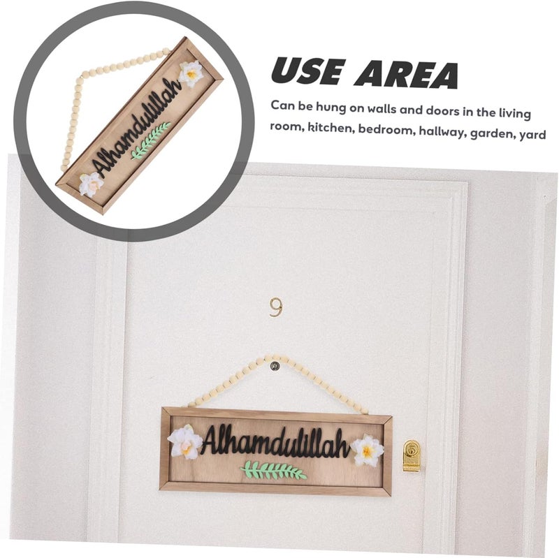 Luxshiny Rustic Door Sign Pendant for Home Decor Charming Indoor Garden Ornament Farmhouse Style Craft Decor for Entryway Patio and Front Door Decorations - Image 3