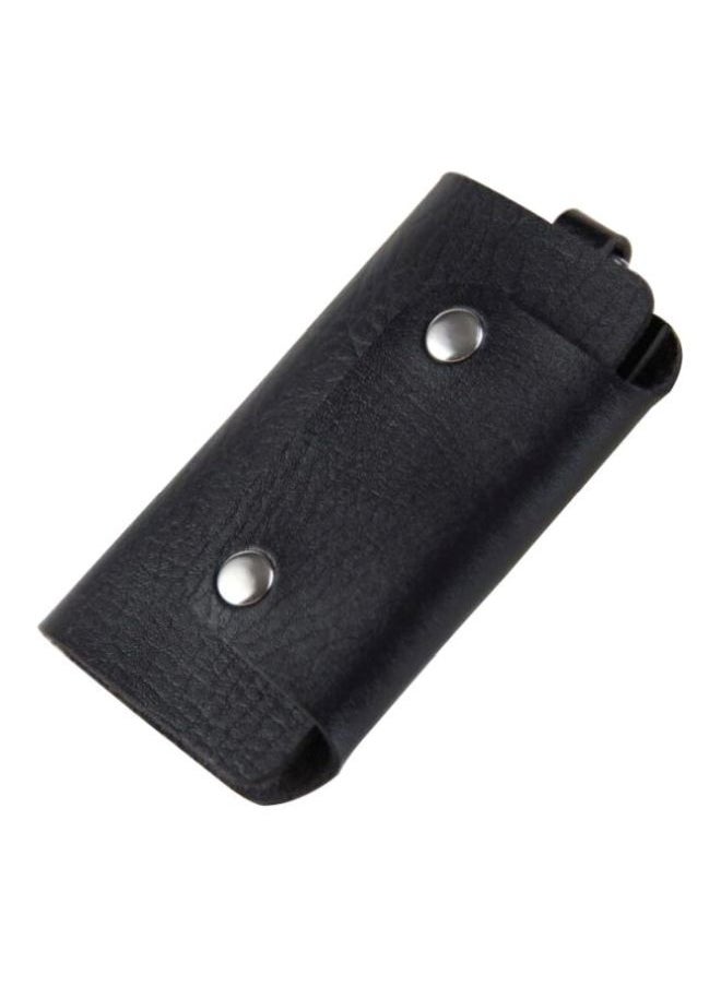 NIBEMINENT - Leather Key Holder Bag Black - Image 1