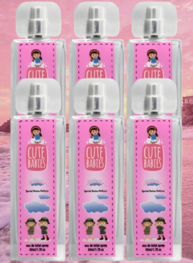 Cute 6 Pieces Babies Jasmine Flower Perfume 50ml EDT - Image 1