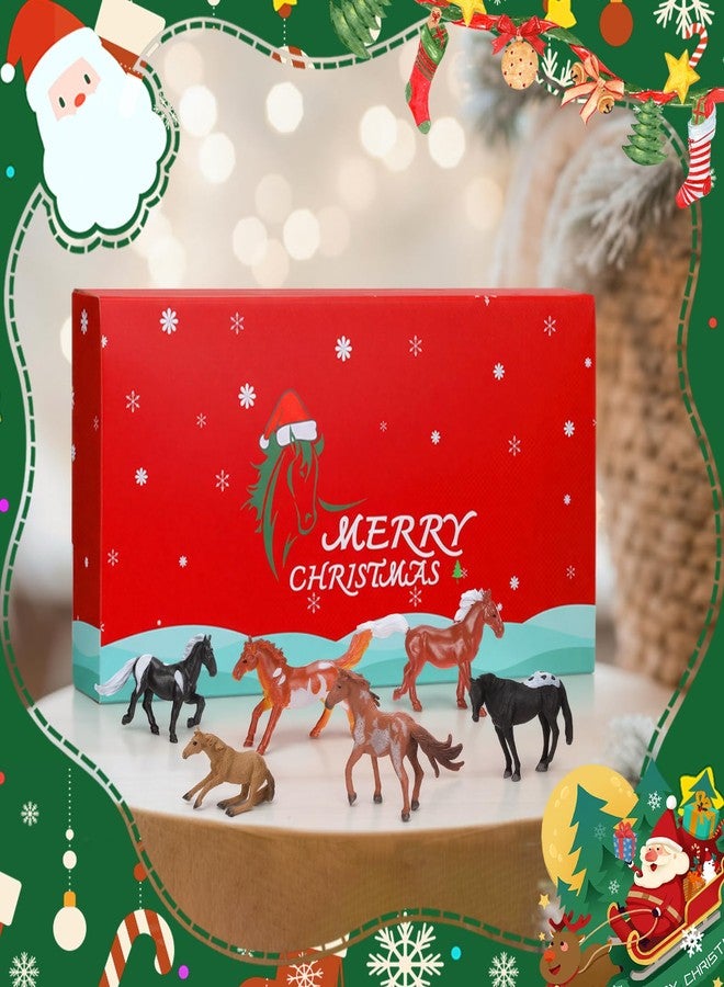 Jenaai 24 Pcs Horse Advent Calendar 2025 Christmas Countdown Calendar Holiday Collection 24 Days with Realistic Horse Figurines Farm Animal Xmas Gift and Surprise for Horses Lover - Image 5