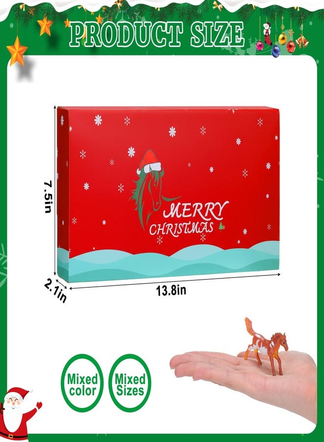 Jenaai 24 Pcs Horse Advent Calendar 2025 Christmas Countdown Calendar Holiday Collection 24 Days with Realistic Horse Figurines Farm Animal Xmas Gift and Surprise for Horses Lover - Image 2