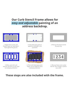 Y&D Curb Stencil Kit for Address Painting, Reusable Plastic Numbers Stencils - 14 Mil Mylar Painting in Wall Wood Road Mailbox [4" Tall Numbers, 2 of Each]  - Image 5