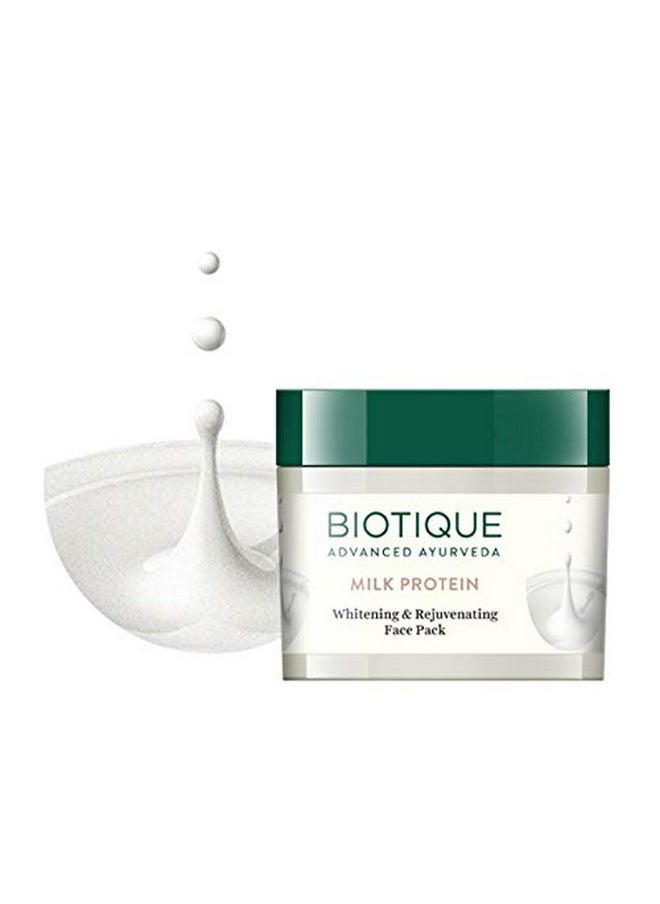 Biotique Milk Protein Instant Glow Brightening Face Pack For All Skin Types 50Gm  - Image 3