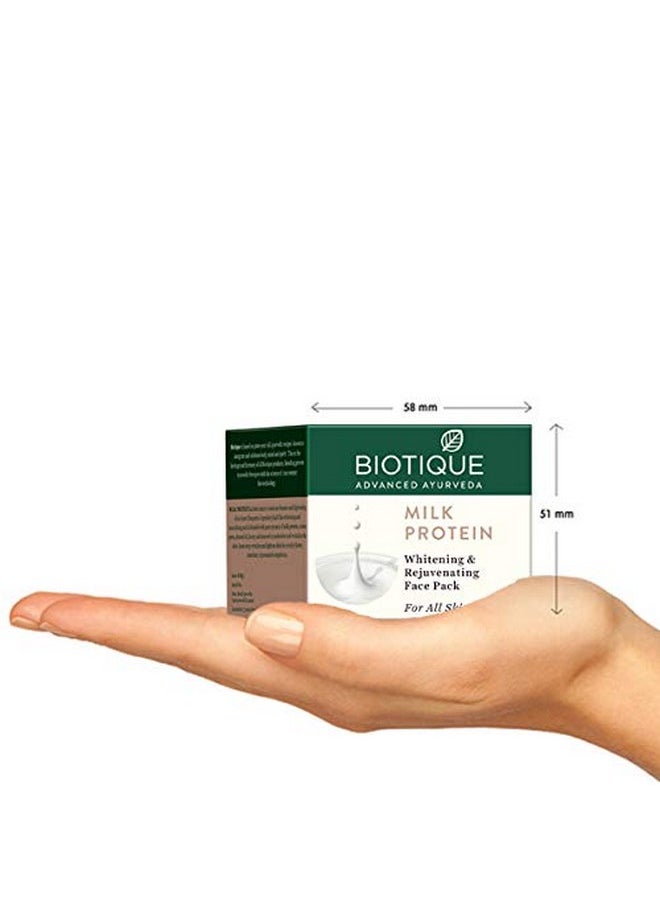 Biotique Milk Protein Instant Glow Brightening Face Pack For All Skin Types 50Gm  - Image 4