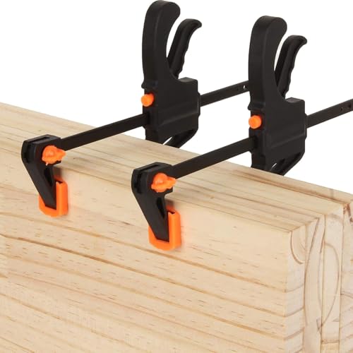 SEHOI 4 Pack 10 Inch Bar Clamp, Quick Grip Clamp with 16 Inch Spreader, Flexible One-Handed Ratchet Bar Clamp for Woodworking - Image 5