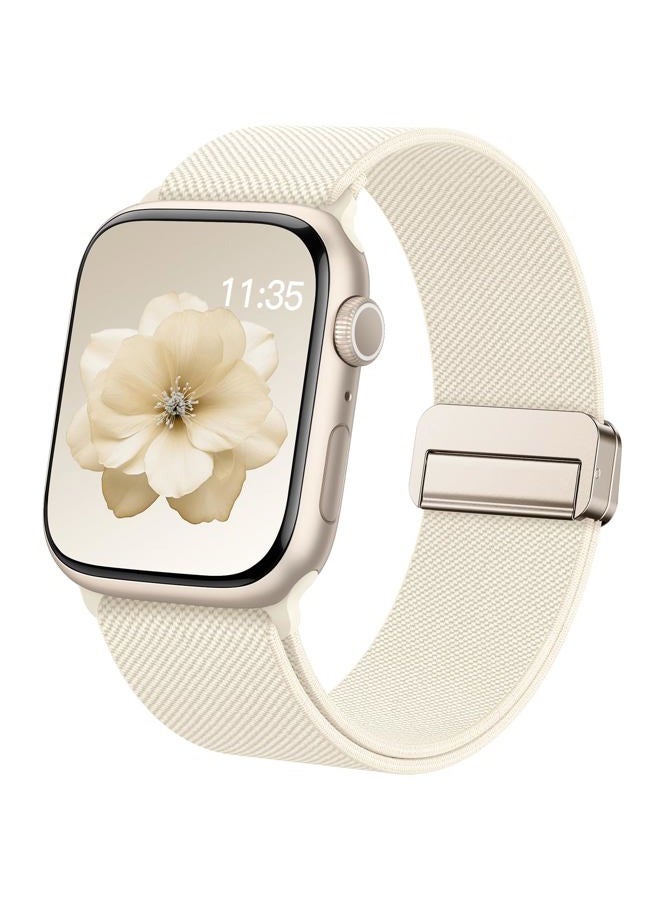Sunnywoo Stretchy Nylon Band Compatible with Apple Watch Bands 42mm 40mm 41mm 38mm for Women Men, Sport Loop Band for iWatch Series 11 10 9 8 7 6 5 4, Se Adjustable Elastic Strap for Workout - Image 1
