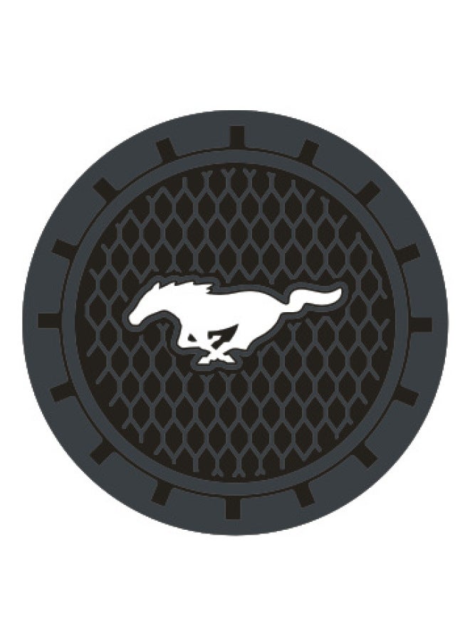 Liin Innovative Automotive Products Suitable For Round Car Cup Barrel Logo Graphic Display Car Coasters-Color:YEMA  - Image 1