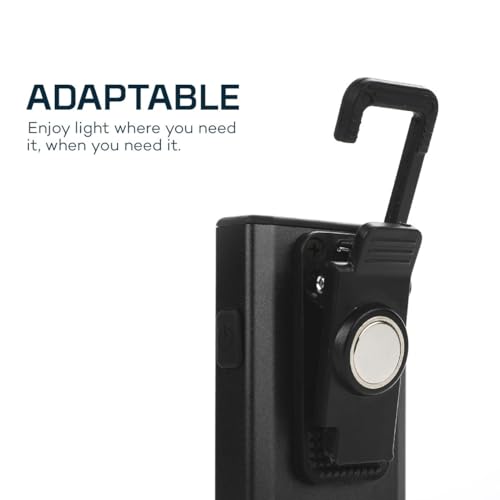 NEBO SLIM Pocket Flashlight | 500 Lumens, Rechargeable Mini EDC Work Light, Magnetic Base & Dimmable Brightness, Durable & Water Resistant, Includes Charging Cable — Black - Image 4