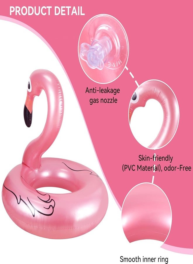 DHARNIX Inflatable Flamingo Pool Float Ring | Large Pink Swimming Tube with Anti-Leak Valve | Skin-Friendly PVC Swim Ring for Pool, Beach & Summer Party Fun - Image 3