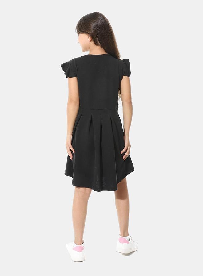 Red Circle Front Printed Dress g03 - Image 3