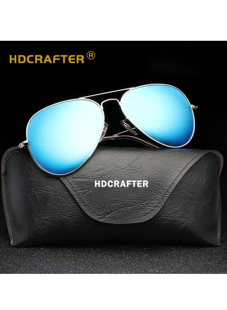 HDCRAFTER Men's Full Frame Polarized UV400 Pilot frame Sunglasses - Image 1