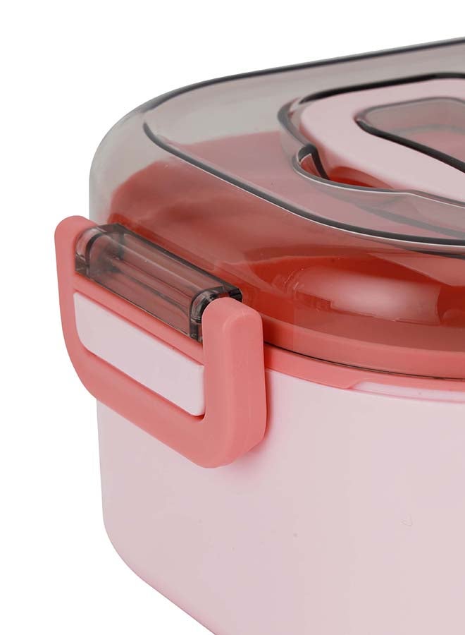 Royalford 950ml Lunch Box with Spoon - RF12175, Plastic rectangular tiffin with lid, leak-proof spacer, sturdy locks, and spill-proof design. BPA-free, odor-free PP polymer. Multicolour 950ml - Image 3