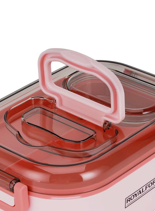 Royalford 950ml Lunch Box with Spoon - RF12175, Plastic rectangular tiffin with lid, leak-proof spacer, sturdy locks, and spill-proof design. BPA-free, odor-free PP polymer. Multicolour 950ml - Image 4
