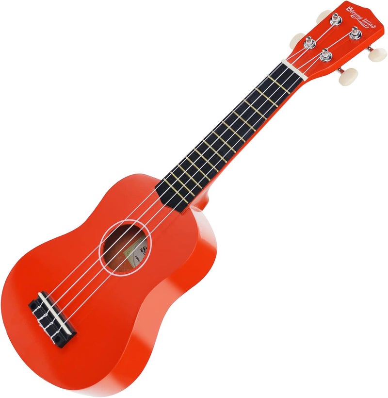 Strong wind Soprano Ukulele 21 Inch Basswood Ukeleles for Beginners Four Strings Hawaiian Guitar Ukulele for Adults Teenagers, Orange - Image 2