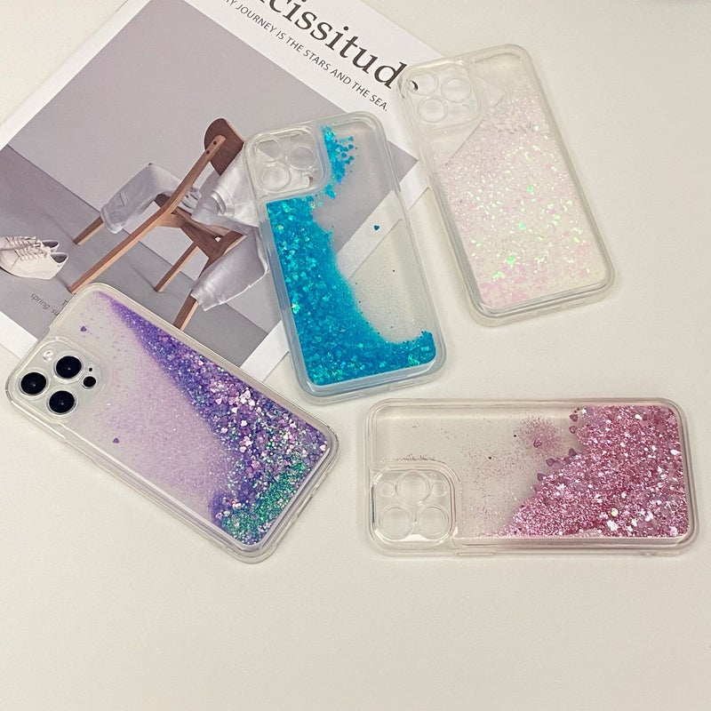 Mixed Color 4 Quicksand Phone Case For iPhone 15 Pro Fashion Design Gift - Image 1