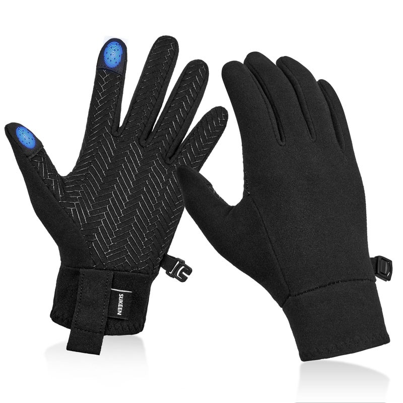 Sukeen Lightweight Kids Gloves for Boys Girls Touchscreen Anti-slip Winter Warm Liner Gloves Aged 4-10 Running Cycling Soccer - Image 1