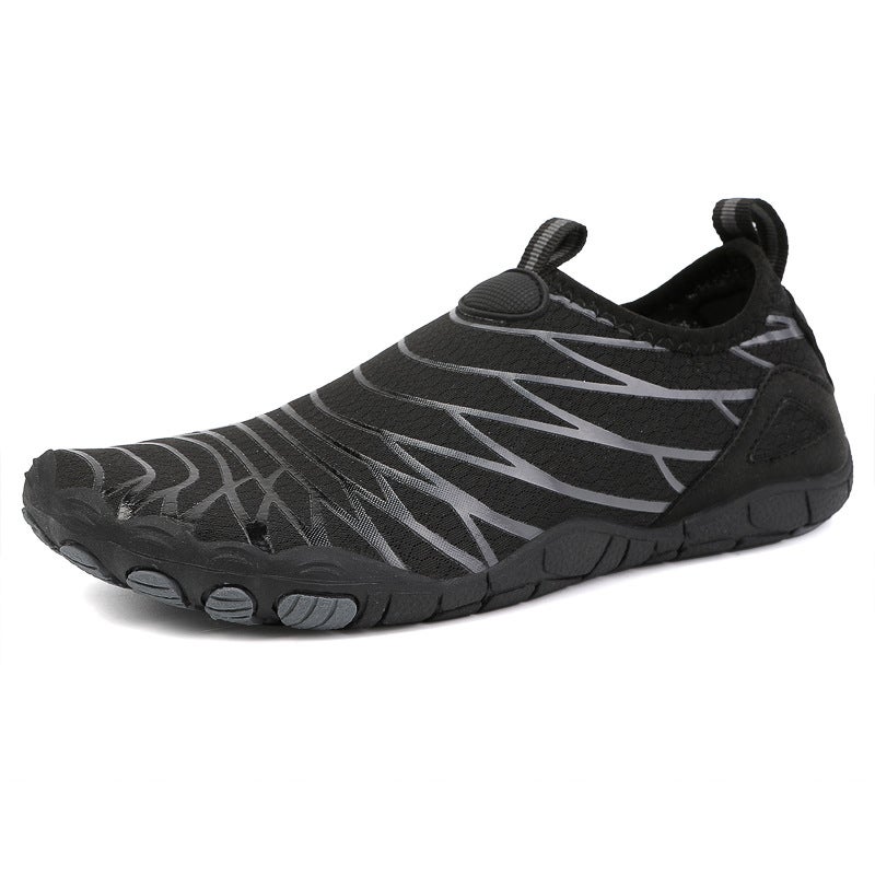Generic Hot Sale Tracing Shoes Beach Swimming Wading Quick-drying Five-finger Shoes Yoga Fitness Snorkeling Leisure Fishing Mens and Womens Shoes Zx332 black