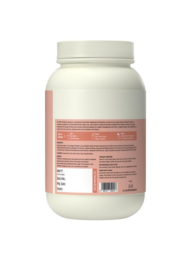 HEALTHKART هيلث كارت hk فيتالز بروتين للنساء مع مزيج ثلاثي من البروتين (شوكولاتة، 1 كجم / 2.2 رطل) | كولاجين، فيتامين C، E وبيوتين | من أجل القوة والجمال - Image 4