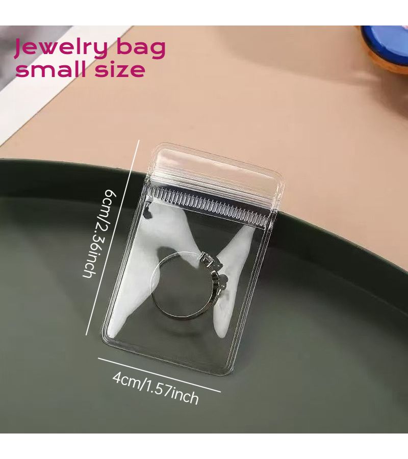 50pcs Small Transparent Self Sealing Storage Bags Reusable Jewelry Packaging - Image 5