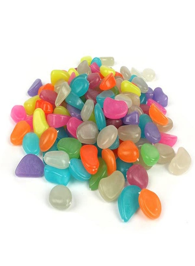 Shiny Stone 120pcs Glow in The Dark Fish Tank Aquarium Pebbles,Rocks, Glowing Gravel Luminous Stones for Aquarium Succulent Garden Gift Decoration (Mixed Color) - Image 5