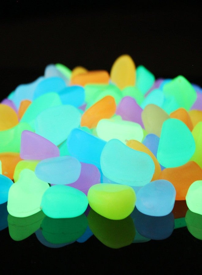 Shiny Stone 120pcs Glow in The Dark Fish Tank Aquarium Pebbles,Rocks, Glowing Gravel Luminous Stones for Aquarium Succulent Garden Gift Decoration (Mixed Color) - Image 2