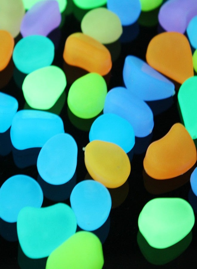 Shiny Stone 120pcs Glow in The Dark Fish Tank Aquarium Pebbles,Rocks, Glowing Gravel Luminous Stones for Aquarium Succulent Garden Gift Decoration (Mixed Color) - Image 4