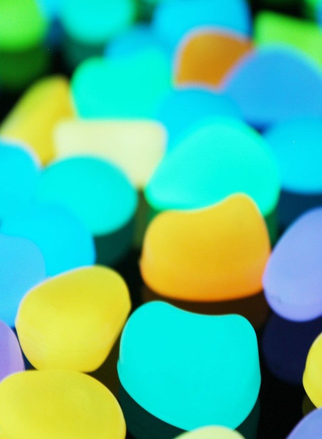 Shiny Stone 120pcs Glow in The Dark Fish Tank Aquarium Pebbles,Rocks, Glowing Gravel Luminous Stones for Aquarium Succulent Garden Gift Decoration (Mixed Color) - Image 3