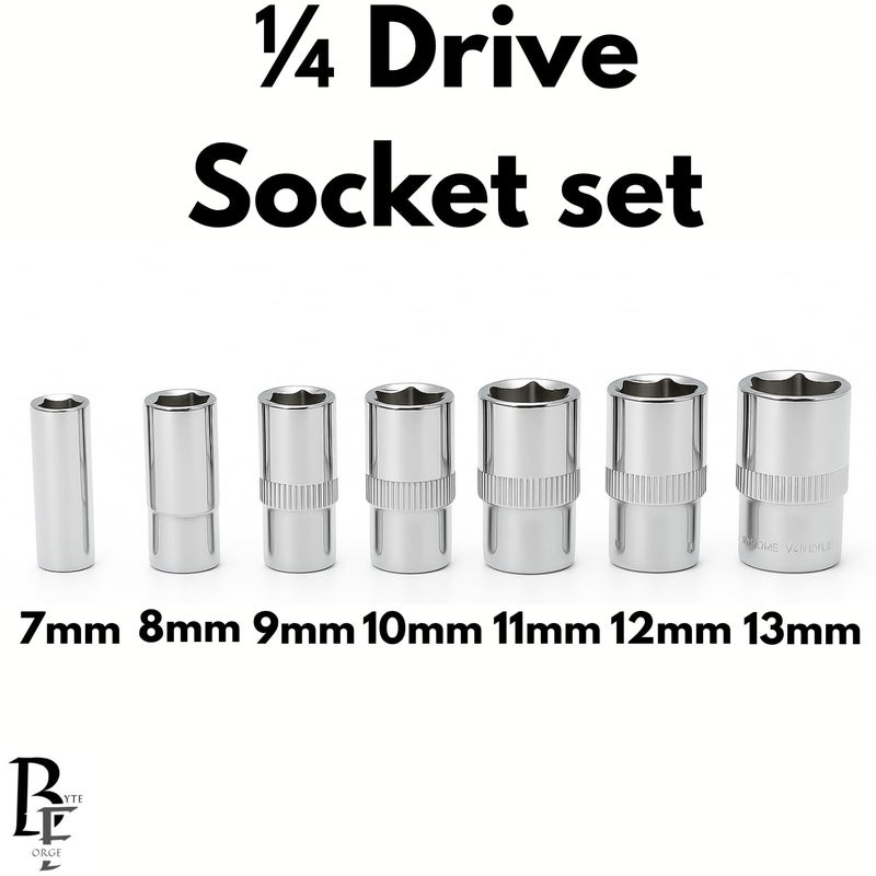 BYTE FORGE Clutch Nut & Socket Combo Set – Heavy Duty Chrome Vanadium Steel | 8-Piece Mechanics Tool Kit for Bike, & Motorcycle Repair Includes Star City/PULSER,Compatible Clutch Nut Socket - Image 4