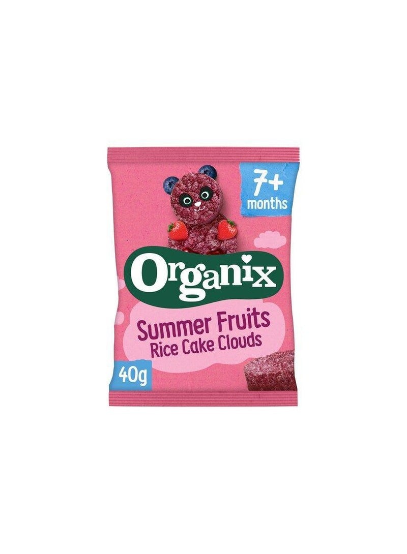 Organix Summer Fruits Rice Cake Clouds 40g - Image 1