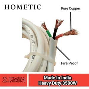 HOMETIC 3 Core Pure Copper Wire Cable 25MM For ACHome Domestic And Industrial Uses PVC Electrical AC Installation 3 Meter - Image 3
