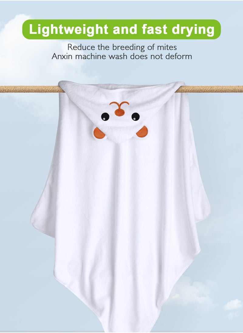 Generic - Hooded Towel - Rayon Made from Bamboo, Soft Bath Towel with Bear Ears for Babie, Toddler, Infant - Ultra Absorbent, Baby Stuff Shower Gifts for Boy and Girl - Image 1