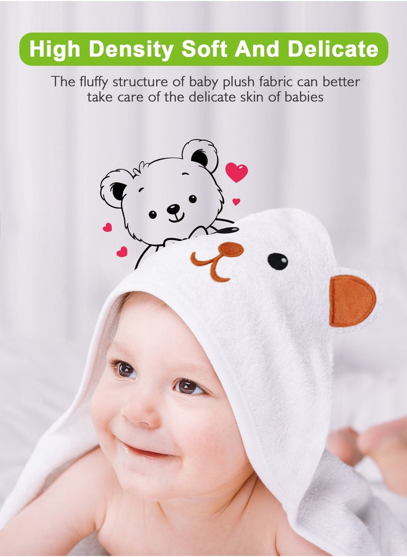 Generic - Hooded Towel - Rayon Made from Bamboo, Soft Bath Towel with Bear Ears for Babie, Toddler, Infant - Ultra Absorbent, Baby Stuff Shower Gifts for Boy and Girl - Image 1