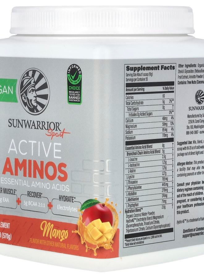 Sunwarrior Sport Active Aminos Mango 1.25 lb (570 g) - Image 2