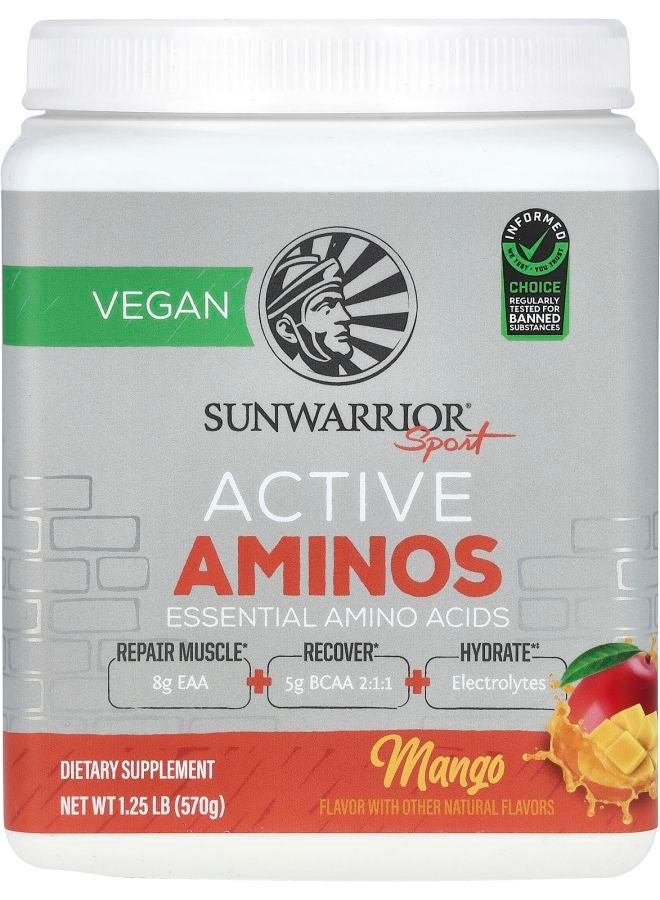 Sunwarrior Sport Active Aminos Mango 1.25 lb (570 g) - Image 1