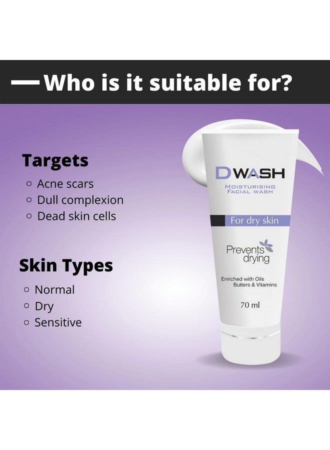 ETHIGLO Dwash Creamy Moisturising Face Wash70Ml Pack Of 2  - Image 3